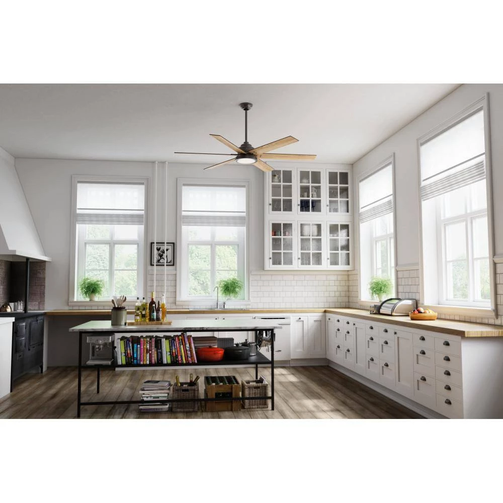 Warrant 70 in. LED Indoor Noble Bronze Ceiling Fan with Light and Wall Switch by Hunter 8 Warrant 70 in. LED Indoor Noble Bronze Ceiling Fan with Light and Wall Switch by Hunter - Image 6