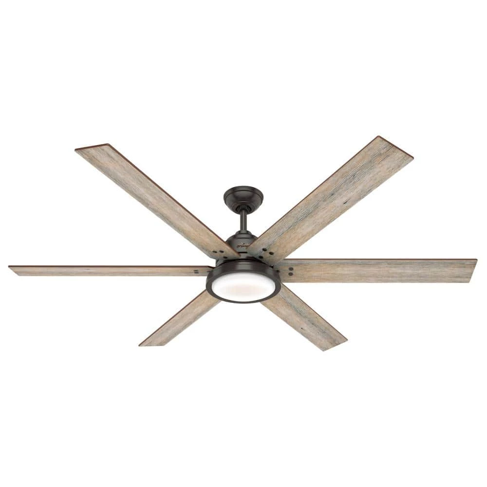 Warrant 70 in. LED Indoor Noble Bronze Ceiling Fan with Light and Wall Switch by Hunter 3 Warrant 70 in. LED Indoor Noble Bronze Ceiling Fan with Light and Wall Switch by Hunter