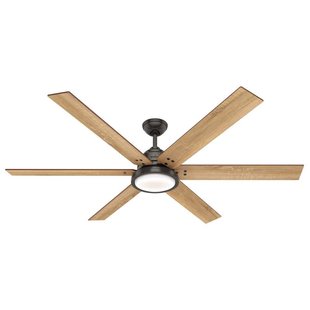 Warrant 70 in. LED Indoor Noble Bronze Ceiling Fan with Light and Wall Switch by Hunter 7 Warrant 70 in. LED Indoor Noble Bronze Ceiling Fan with Light and Wall Switch by Hunter - Image 5