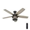 Coral Bay 52 in. LED Indoor/Outdoor Noble Bronze Ceiling Fan with Handheld Remote and Light Kit by Hunter 1 Coral Bay 52 in. LED Indoor/Outdoor Noble Bronze Ceiling Fan with Handheld Remote and Light Kit by Hunter -Hunter Sales noble bronze hunter ceiling fans with lights 59420 64 1000