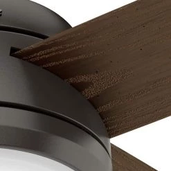 Oceana 52 in. LED Indoor/Outdoor Noble Bronze Ceiling Fan with Light Kit and Wall Switch by Hunter -Hunter Sales noble bronze hunter ceiling fans with lights 59615 77 1000