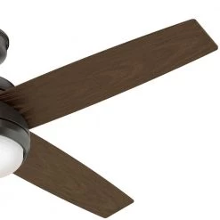 Oceana 52 in. LED Indoor/Outdoor Noble Bronze Ceiling Fan with Light Kit and Wall Switch by Hunter -Hunter Sales noble bronze hunter ceiling fans with lights 59615 a0 1000
