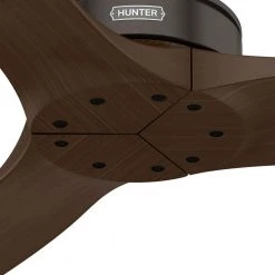 Woodfield 52 in. Indoor Noble Bronze Ceiling Fan with Wall Switch by Hunter -Hunter Sales noble bronze hunter ceiling fans without lights 51414 1d 1000