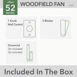Woodfield 52 in. Indoor Noble Bronze Ceiling Fan with Wall Switch by Hunter -Hunter Sales noble bronze hunter ceiling fans without lights 51414 c3 1000