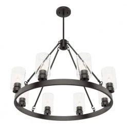 Hartland 8 Light Noble Bronze Chandelier Dining Room Light by Hunter -Hunter Sales noble bronze hunter chandeliers 19011 c3 1000