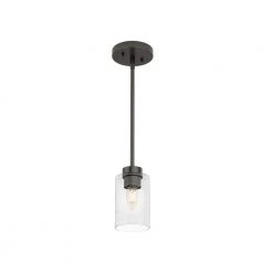 Hartland 1 Light Noble Bronze Jar Pendant Kitchen Light by Hunter