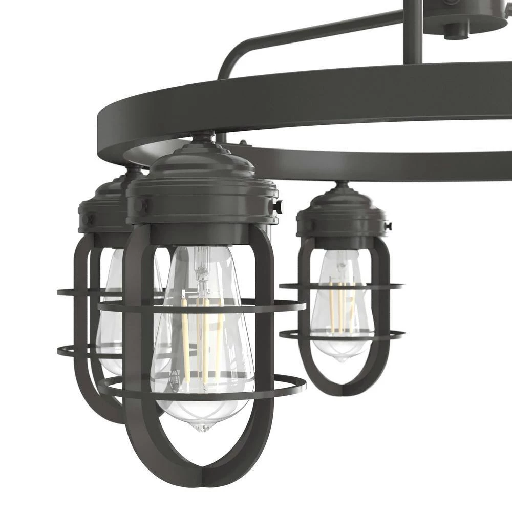 Starklake 6 Light Noble Bronze Circular Chandelier Kitchen Light by Hunter 9 Starklake 6 Light Noble Bronze Circular Chandelier Kitchen Light by Hunter - Image 7