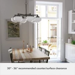 Saddle Creek 6-Light Noble Bronze Schoolhouse Chandelier with Cased White Glass Shades by Hunter -Hunter Sales noble bronze hunter chandeliers 19120 66 1000