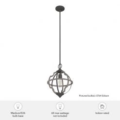 Stone Creek 1 Light Noble Bronze Island Pendant Light Dining Room Light by Hunter -Hunter Sales noble bronze hunter chandeliers 19222 1d 1000