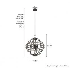 Stone Creek 6 Light Noble Bronze Island Pendant Light Dining Room Light by Hunter -Hunter Sales noble bronze hunter chandeliers 19224 77 1000