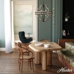 Stone Creek 8 Light Noble Bronze Island Pendant Light Dining Room Light by Hunter -Hunter Sales noble bronze hunter chandeliers 19226 a0 1000