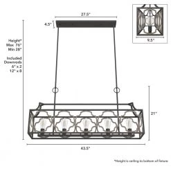 Stone Creek 5 Light Noble Bronze Basket Chandelier Dining Room Light by Hunter -Hunter Sales noble bronze hunter chandeliers 19232 77 1000