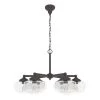 Saddle Creek 6-Light Noble Bronze Schoolhouse Chandelier with Clear Seeded Glass Shades by Hunter 2 Saddle Creek 6-Light Noble Bronze Schoolhouse Chandelier with Clear Seeded Glass Shades by Hunter -Hunter Sales noble bronze hunter chandeliers 19388 64 1000