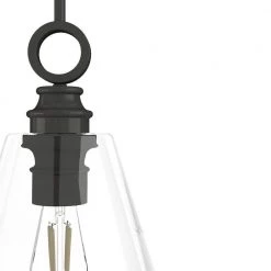 Klein 1-Light Noble Bronze Island Pendant Light with Clear Glass Shade by Hunter -Hunter Sales noble bronze hunter chandeliers 19439 a0 1000