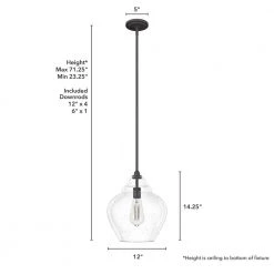 Dunshire 1-Light Noble Bronze Island Pendant Light with Clear Seeded Ginger Jar Glass Shade by Hunter 13 Dunshire 1-Light Noble Bronze Island Pendant Light with Clear Seeded Ginger Jar Glass Shade by Hunter -Hunter Sales noble bronze hunter chandeliers 19647 1d 1000