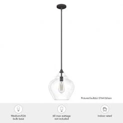 Dunshire 1-Light Noble Bronze Island Pendant Light with Clear Seeded Ginger Jar Glass Shade by Hunter 15 Dunshire 1-Light Noble Bronze Island Pendant Light with Clear Seeded Ginger Jar Glass Shade by Hunter -Hunter Sales noble bronze hunter chandeliers 19647 c3 1000