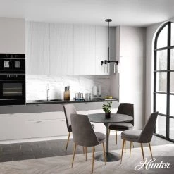 Lochemeade 3 Light Noble Bronze Chandelier with Clear Seeded Glass Shades Kitchen Light by Hunter -Hunter Sales noble bronze hunter chandeliers 19721 40 1000