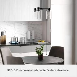 Lochemeade 3 Light Noble Bronze Chandelier with Clear Seeded Glass Shades Kitchen Light by Hunter -Hunter Sales noble bronze hunter chandeliers 19721 77 1000