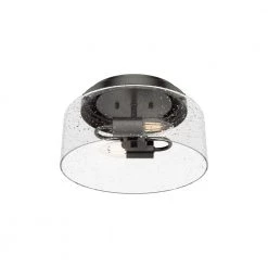Hartland 12 in. 2 Light Noble Bronze Flush Mount Kitchen Light by Hunter -Hunter Sales noble bronze hunter flush mount lights 19015 4f 1000