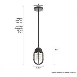 Starklake 1 Light Noble Bronze Mini Pendant Kitchen Light by Hunter -Hunter Sales noble bronze hunter pendant lights 19039 1d 1000