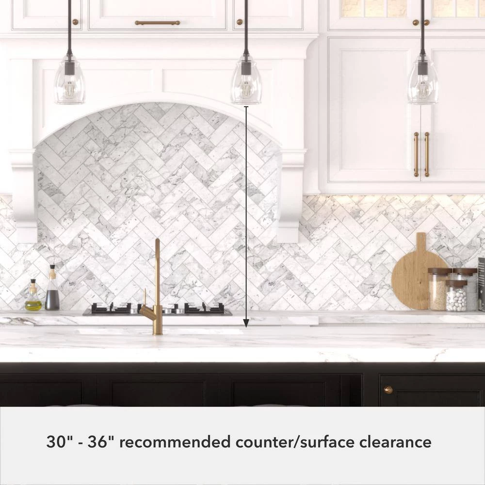 Dunshire 1-Light Noble Bronze Island Mini-Pendant Light with Clear Curved Vase Glass Shade by Hunter 8 Dunshire 1-Light Noble Bronze Island Mini-Pendant Light with Clear Curved Vase Glass Shade by Hunter - Image 6