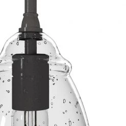 Dunshire 1-Light Noble Bronze Island Mini-Pendant Light with Clear Seeded Curved Vase Glass Shade by Hunter 12 Dunshire 1-Light Noble Bronze Island Mini-Pendant Light with Clear Seeded Curved Vase Glass Shade by Hunter -Hunter Sales noble bronze hunter pendant lights 19653 a0 1000