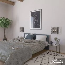 Stone Creek 2 Light Aged Steel Wall Sconce Bathroom Light by Hunter -Hunter Sales noble bronze hunter vanity lighting 19228 40 1000