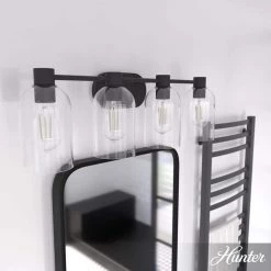 Lochemeade 28.5 in. 4 Light Noble Bronze Vanity Light with Clear Seeded Glass Shades Bathroom Light by Hunter 11 Lochemeade 28.5 in. 4 Light Noble Bronze Vanity Light with Clear Seeded Glass Shades Bathroom Light by Hunter -Hunter Sales noble bronze hunter vanity lighting 19713 e1 1000