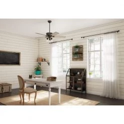 Devon Park 52 in. LED Indoor Onyx Bengal Ceiling Fan with Light and Remote Control by Hunter -Hunter Sales onyx bengal hunter ceiling fans with lights 50235 76 1000