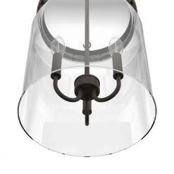 Devon Park 3 Light Onyx Bengal Island Pendant Light with Clear Glass Shade Foyer Light by Hunter -Hunter Sales onyx bengal hunter chandeliers 19153 1d 1000