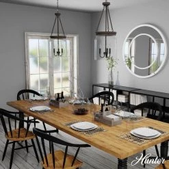 Devon Park 3 Light Onyx Bengal Island Pendant Light with Clear Glass Shade Foyer Light by Hunter -Hunter Sales onyx bengal hunter chandeliers 19153 40 1000