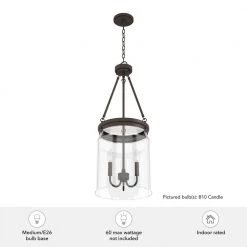 Devon Park 3 Light Onyx Bengal Island Pendant Light with Clear Glass Shade Foyer Light by Hunter -Hunter Sales onyx bengal hunter chandeliers 19153 66 1000