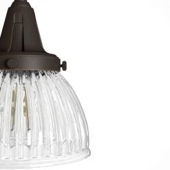 Cypress Grove 4 Light Onyx Bengal Linear Chandelier with Clear Holophane Glass Shades Kitchen Light by Hunter -Hunter Sales onyx bengal hunter chandeliers 19185 a0 1000