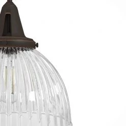 Cypress Grove 1 Light Onyx Bengal Island Pendant Light with Clear Holophane Glass Shade Dining Room Light by Hunter -Hunter Sales onyx bengal hunter chandeliers 19250 a0 1000