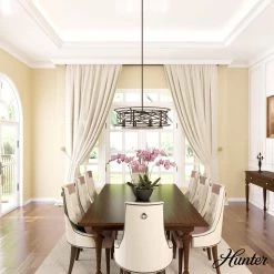 Langwood 4 Light Onyx Bengal Candlestick Chandelier Dining Room Light by Hunter -Hunter Sales onyx bengal hunter chandeliers 19331 40 1000