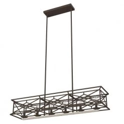 Langwood 6 Light Onyx Bengal Basket Chandelier Kitchen Light by Hunter -Hunter Sales onyx bengal hunter chandeliers 19333 4f 1000