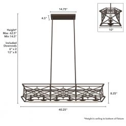 Langwood 6 Light Onyx Bengal Basket Chandelier Kitchen Light by Hunter -Hunter Sales onyx bengal hunter chandeliers 19333 77 1000