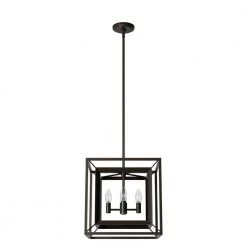 Doherty 4-Light Onyx Bengal Island Chandelier by Hunter
