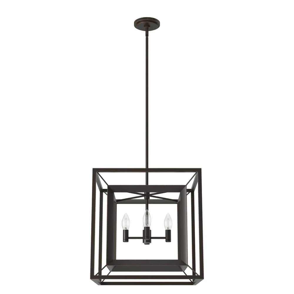 Doherty 4-Light Onyx Bengal Island Chandelier by Hunter 3 Doherty 4-Light Onyx Bengal Island Chandelier by Hunter