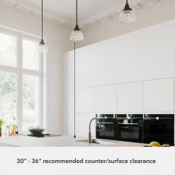 Cypress Grove 1 Light Onyx Bengal Island Pendant Light with Clear Holophane Glass Shade Dining Room Light by Hunter -Hunter Sales onyx bengal hunter pendant lights 19230 77 1000