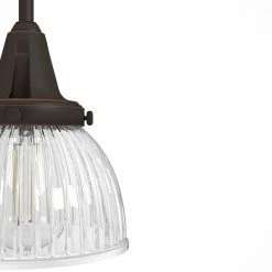Cypress Grove 1 Light Onyx Bengal Island Pendant Light with Clear Holophane Glass Shade Dining Room Light by Hunter -Hunter Sales onyx bengal hunter pendant lights 19230 a0 1000