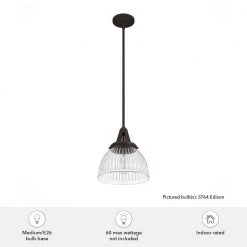 Cypress Grove 1 light Onyx Bengal Island Pendant Light with Clear Holophane Glass Shade Kitchen Light by Hunter -Hunter Sales onyx bengal hunter pendant lights 19248 1d 1000