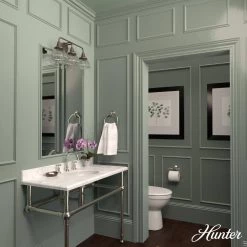 Cypress Grove 24.25 in. 3 Light Onyx Bengal Vanity Light with Clear Holophane Glass Shades Bathroom Light by Hunter 12 Cypress Grove 24.25 in. 3 Light Onyx Bengal Vanity Light with Clear Holophane Glass Shades Bathroom Light by Hunter -Hunter Sales onyx bengal hunter vanity lighting 19258 40 1000