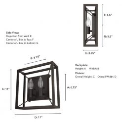 Doherty 2-Light Onyx Bengal Wall Sconce by Hunter 14 Doherty 2-Light Onyx Bengal Wall Sconce by Hunter -Hunter Sales onyx bengal hunter vanity lighting 19403 66 1000