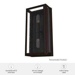 Felippe 2 Light Onyx Bengal Wall Sconce Bathroom Light by Hunter -Hunter Sales onyx bengal hunter vanity lighting 19977 1d 1000