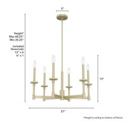 Briargrove 6-Light Painted Modern Brass Chandelier by Hunter -Hunter Sales painted modern brass hunter chandeliers 19701 1d 1000