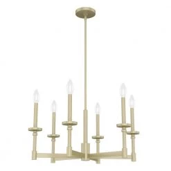 Briargrove 6-Light Painted Modern Brass Chandelier by Hunter