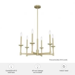 Briargrove 6-Light Painted Modern Brass Chandelier by Hunter -Hunter Sales painted modern brass hunter chandeliers 19701 c3 1000