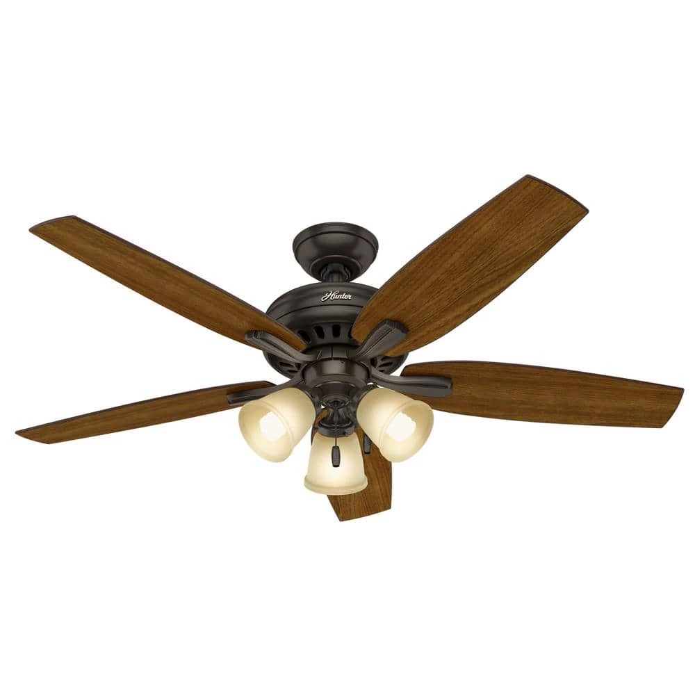 Newsome 52 in. Indoor Premier Bronze Ceiling Fan With LED Light Kit and Remote by Hunter 7 Newsome 52 in. Indoor Premier Bronze Ceiling Fan With LED Light Kit and Remote by Hunter - Image 5
