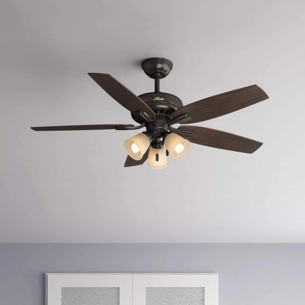 Newsome 52 in. Indoor Premier Bronze Ceiling Fan With LED Light Kit and Remote by Hunter 9 Newsome 52 in. Indoor Premier Bronze Ceiling Fan With LED Light Kit and Remote by Hunter - Image 7